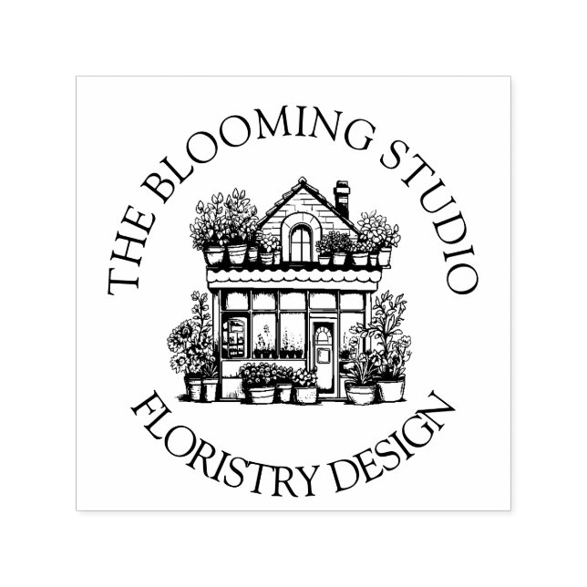 Flower Storefront Rubber Stamp (Design)