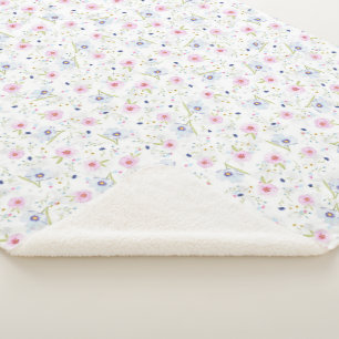 Flower style  sherpa blanket