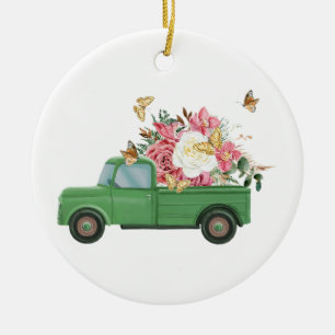 Flower Sublimation Designs Ceramic Tree Decoration