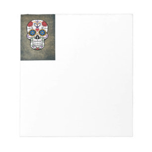 Flower Sugar Skull Notepad