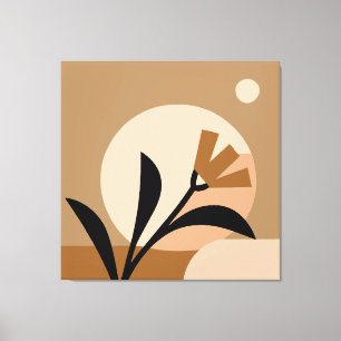 Flower Sun Boho Canvas Print