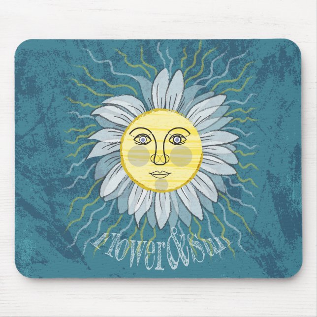 Flower & Sun - Nature Mouse Mat (Front)