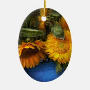 Flower - Sunflower - The suns have risen Ceramic Tree Decoration