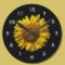 Flower Sunflower Wall Clock - Mammoth Sunflower