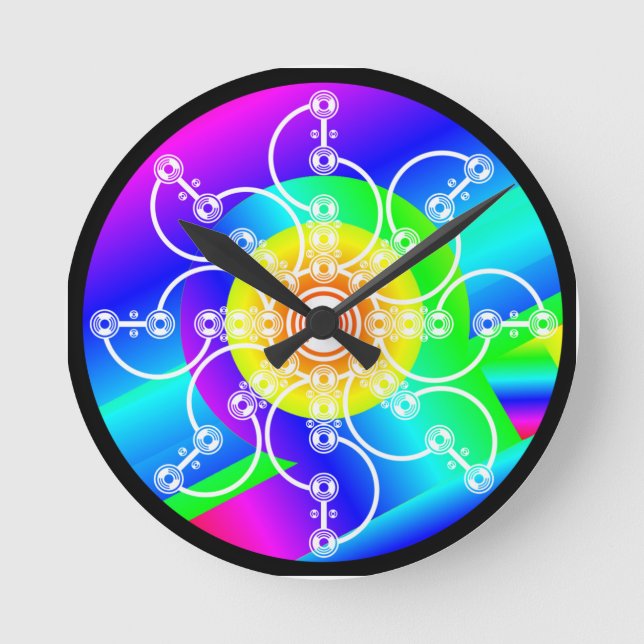 Flower Sunshine Acrylic Wall Clock (Front)