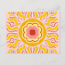 Flower sunshine - yellow & pastel pink