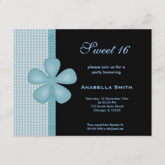 Flower Sweet 16 Invitation