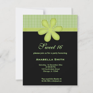 Flower Sweet 16 Invitation