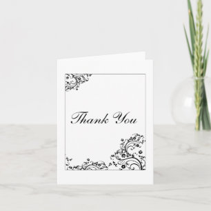 Flower Swirl Thank You Card