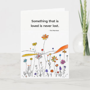 Flower Sympathy Card For Loss Funeral Memorial