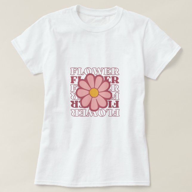 flower t shirt deisgn girl (Design Front)
