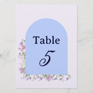 Flower table number