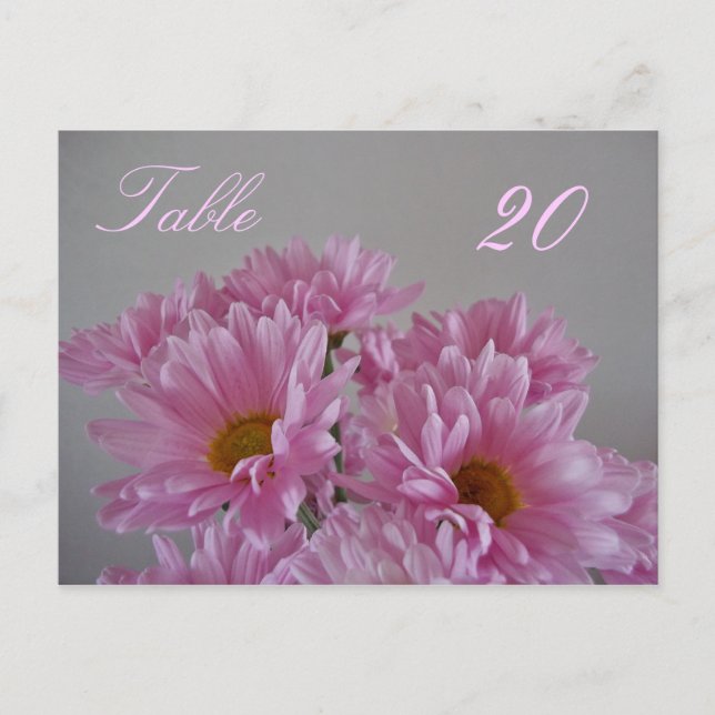 Flower Table Number Postcard (Front)