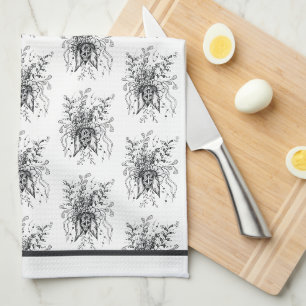 Flower Tangle Art, drawn - Samsung Galaxy Case Tea Towel