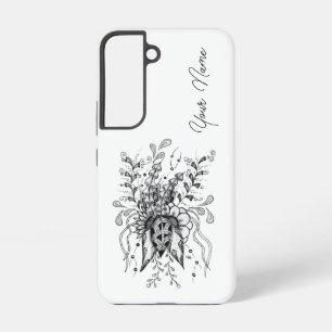 Flower Tangle Art, drawn - Samsung Galaxy Case