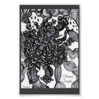 Flower Tangle Inspired Photo Print