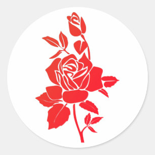 Flower Tapestry Classic Round Sticker