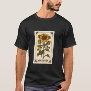 Flower Tarot Card Sunflower Mystic Occult Vintage T-Shirt