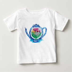 Flower Teapot Baby T-Shirt