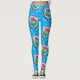Flower Teapot Leggings