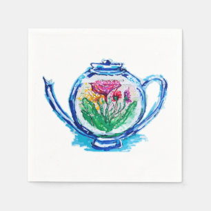 Flower Teapot Napkin