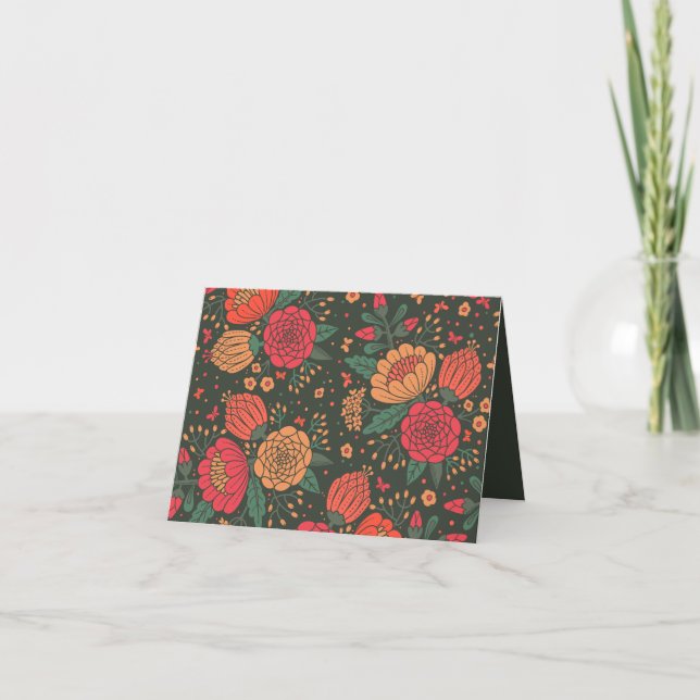 flower thank you card (Front)