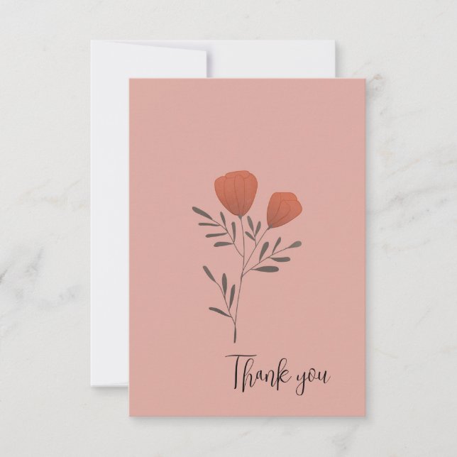 Flower thank you card (Front)