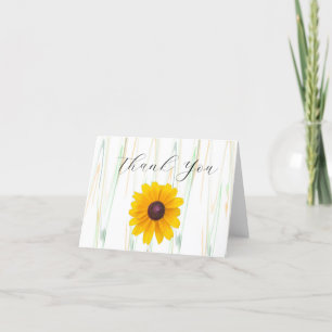 Flower Thank You Note  Card