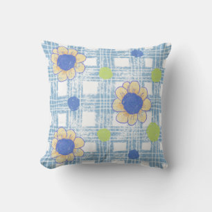 Flower throw pillow