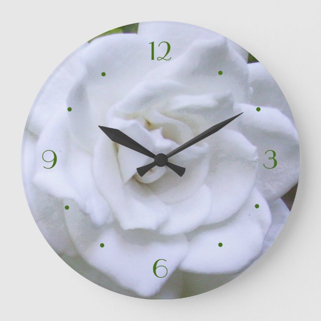 Flower Time Gardenia Large Clock (Front)