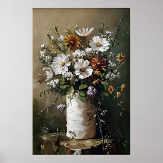 Flower Toilet Paper Roll Print, Botanical Bathroom Poster