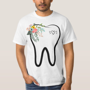 flower tooth dentist dental hygienist Oral hygiene T-Shirt