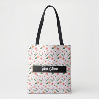 Flower tote bags