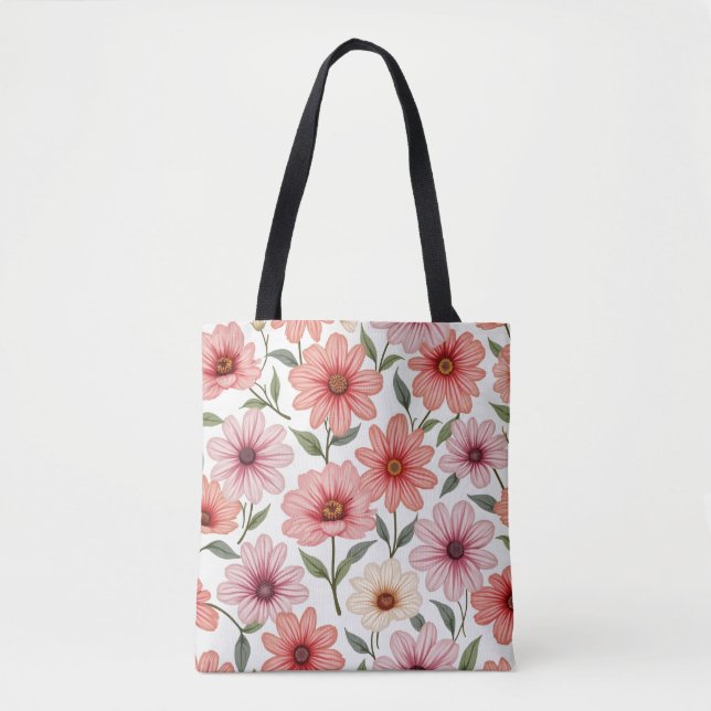 Flower Tote one Bag (Front)
