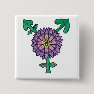 Flower Transgender Symbol 15 Cm Square Badge