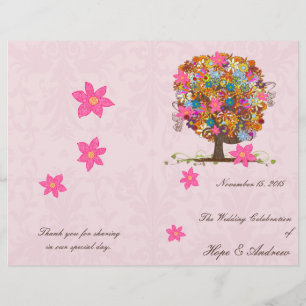 Flower Tree Wedding Program