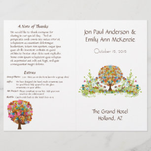 Flower Tree Wedding Program