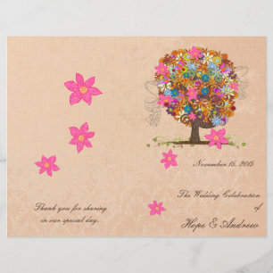 Flower Tree Wedding Program