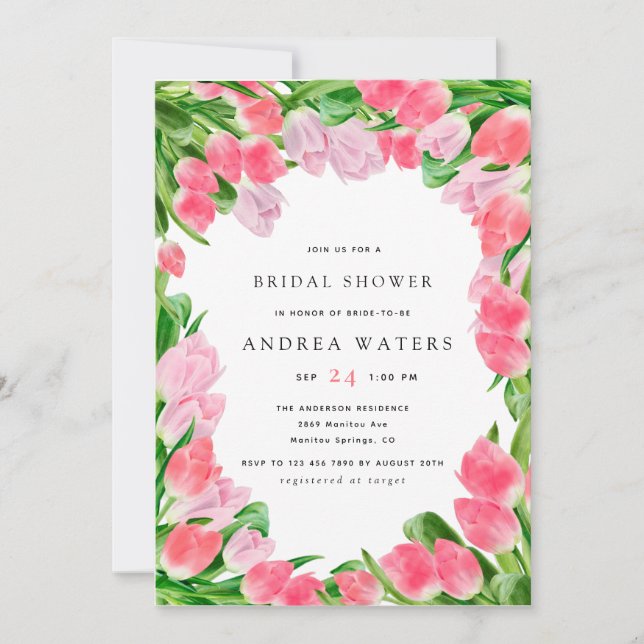 Flower Tulip | Bridal Shower Invitation (Front)