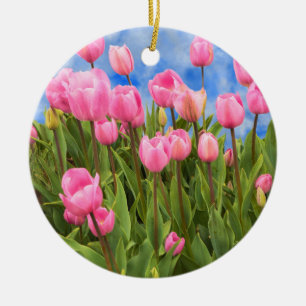 Flower - Tulip - The beginning of spring Ceramic Tree Decoration