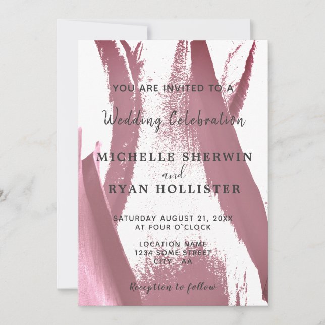 Flower Tulip Wedding Invitation Card (Front)