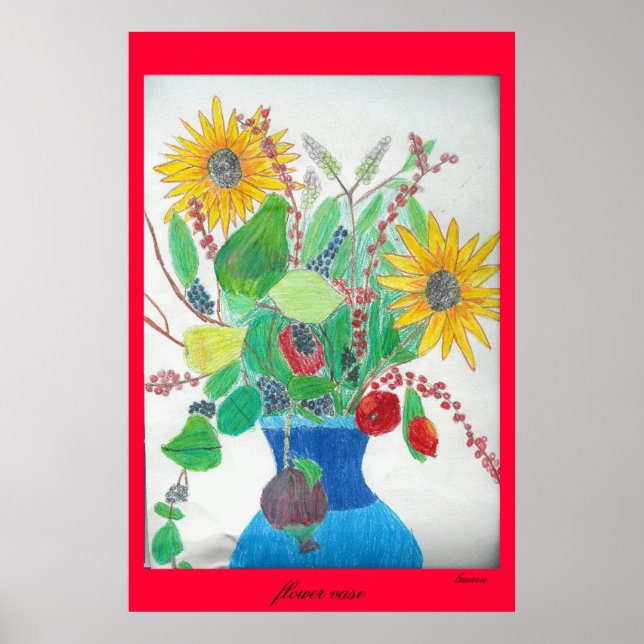 Flower Vase by Lauren Poster (Front)