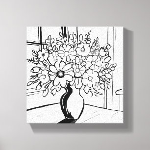 Flower Vase Canvas Print