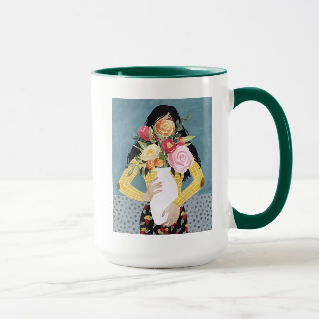 Flower Vase Girl Mug (Right)
