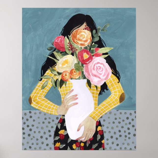 Flower Vase Girl Poster (Front)