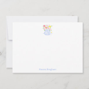 Flower Vase Personalised Note Cards