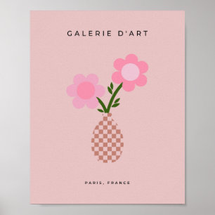 Flower Vase Soft Pink Poster