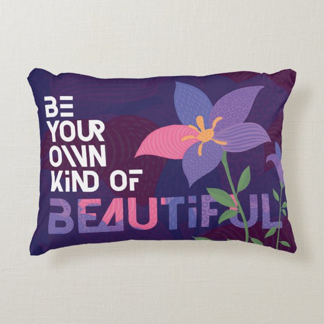 Flower Vector Quote Decorative Cushion (Front)