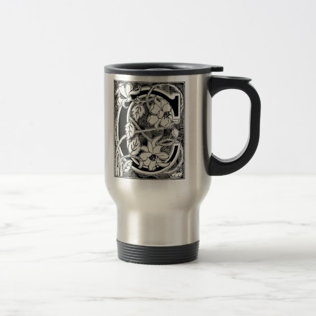 Flower Vine Letter 'C' - Mug (Right)