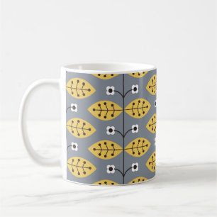 Flower vintage hand drawn pattern design. Scandina Coffee Mug